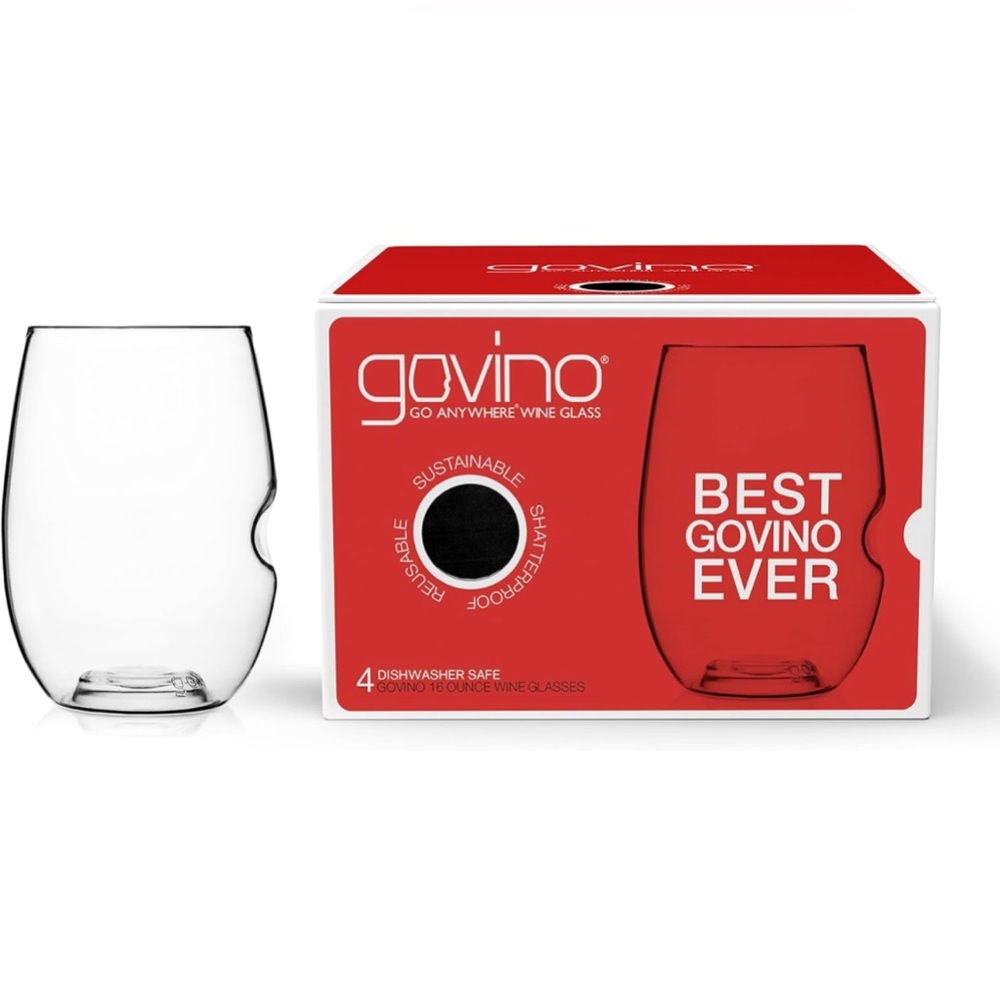 Govino | Go Anywhere Wine Glasses | Shatterproof | Set of 4